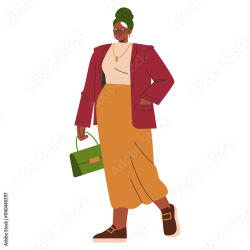 Businesswoman. Flat Vector Illustration