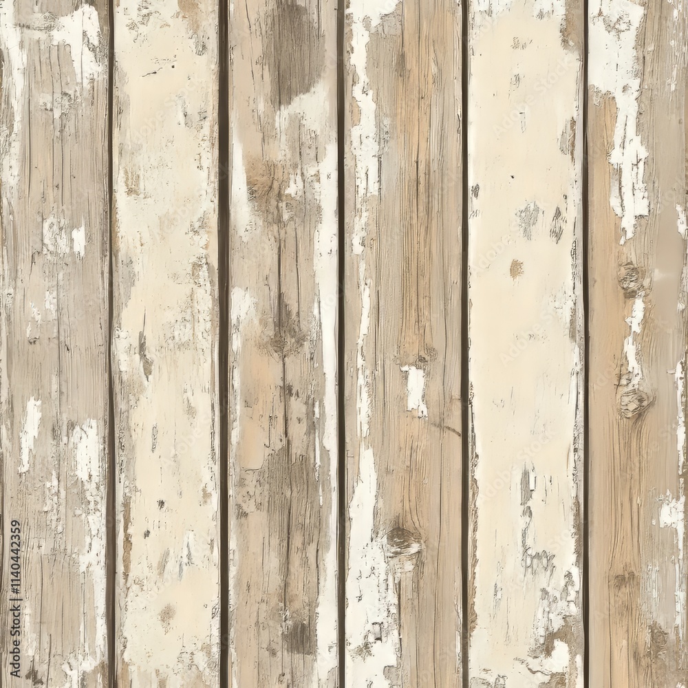 Fototapeta premium Beige wooden planks grunge texture