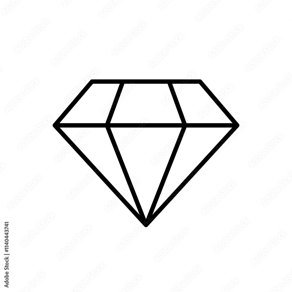 Diamond icon. Diamond line icon Diamond icon. Diamond line icon