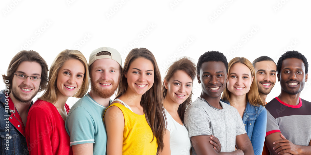 Crowd or group of different people isolated in white Crowd or group of different people isolated in white