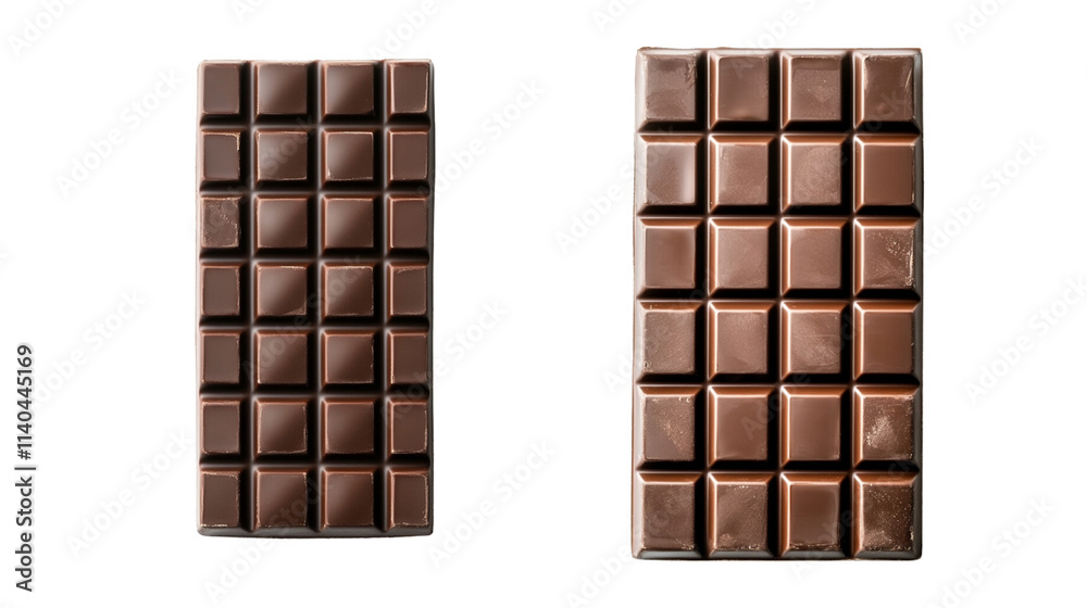Obraz premium Chocolate bars isolated on white background.