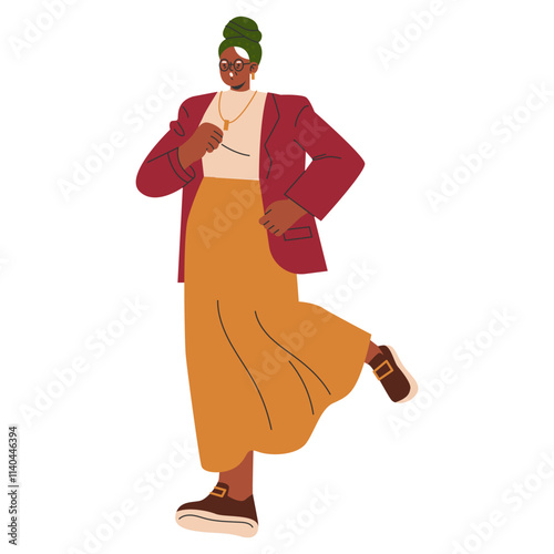 Businesswoman. Flat Vector Illustration