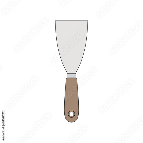 kids drawing illustration putty scraper cartoon isolated
