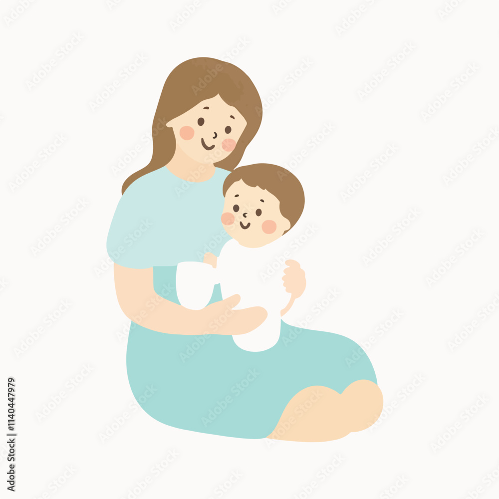 Mother Gives Milk to her child vector design, Children drinking milk illustration vector design Mother Gives Milk to her child vector design, Children drinking milk illustration vector design