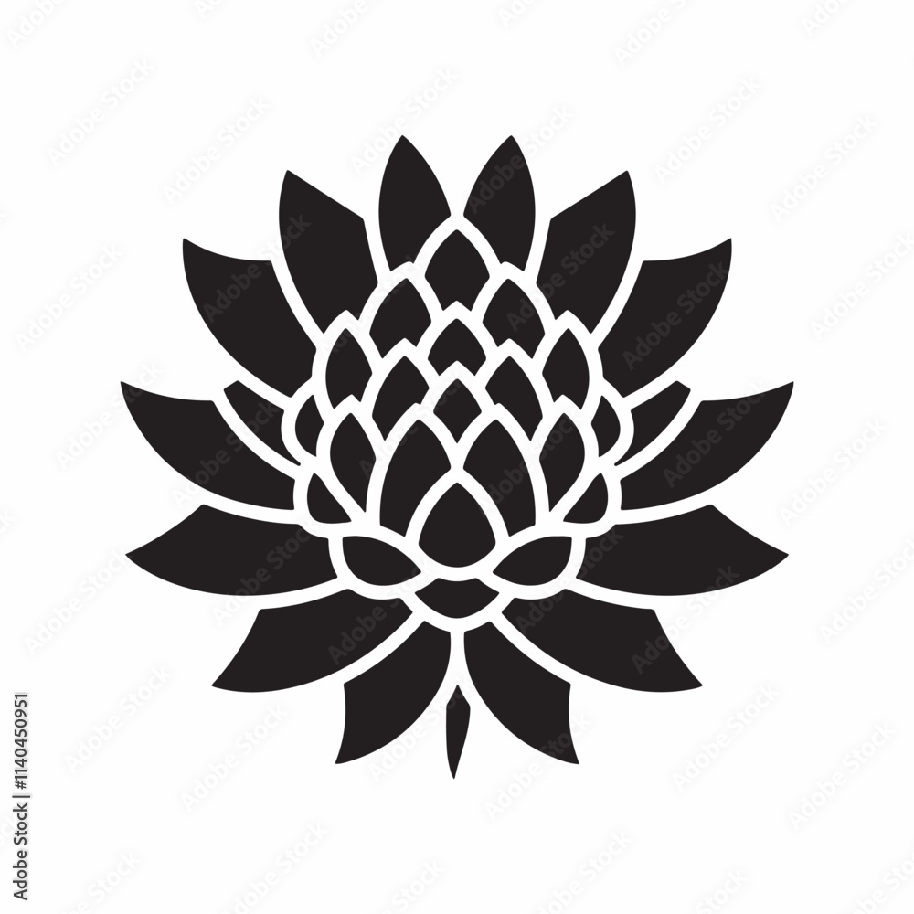 Artichoke silhouette vector icon illustration Artichoke silhouette vector icon illustration