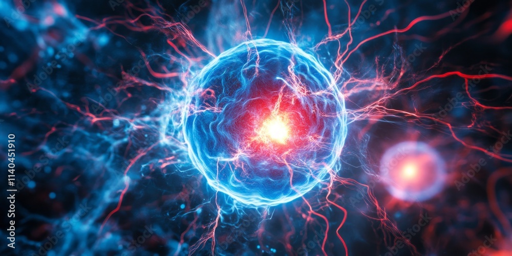 Intricate texture of glowing plasma filaments showcasing dynamic energy patterns in a vibrant space Intricate texture of glowing plasma filaments showcasing dynamic energy patterns in a vibrant space
