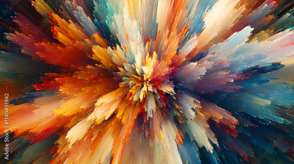 Vibrant Abstract Background with Mesmerizing Multidimensional Dispersion Effect Conveying Depth and Movement Vibrant Abstract Background with Mesmerizing Multidimensional Dispersion Effect Conveying Depth and Movement