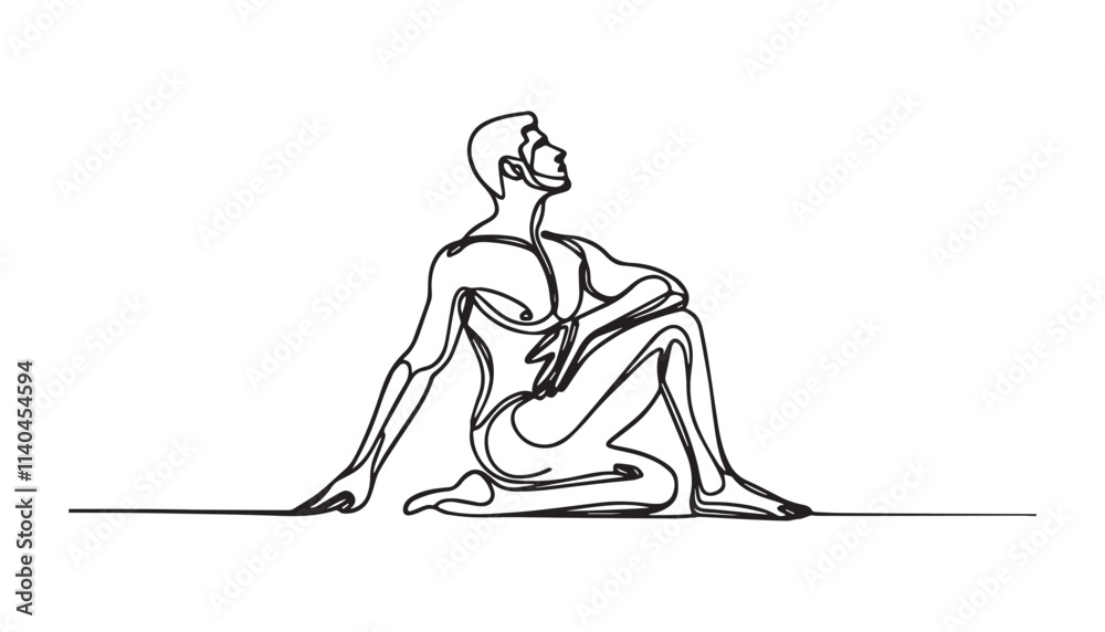 Continuous one single minimal line drawing exercise
Continuous one single minimal line drawing exercise