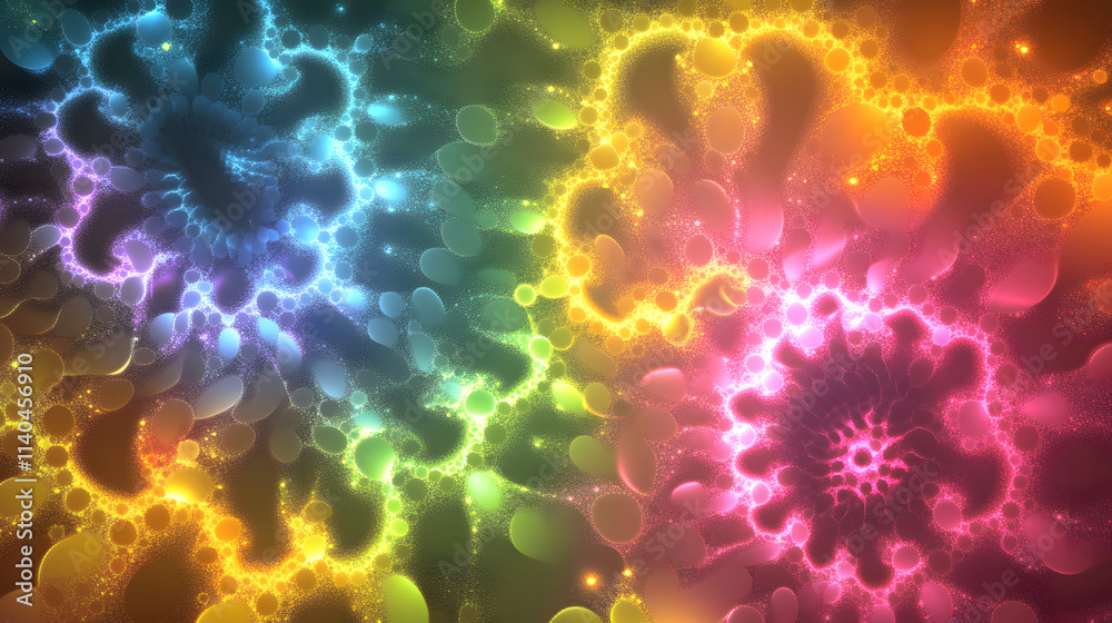 An Ethereal Retro Synthwave Abstract Fractal Environment with Luminous Colors and Futuristic Shapes An Ethereal Retro Synthwave Abstract Fractal Environment with Luminous Colors and Futuristic Shapes