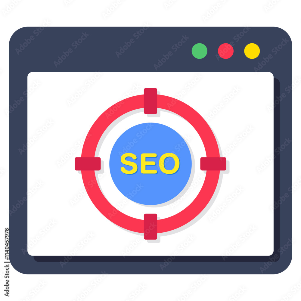 Modern design icon of seo target Modern design icon of seo target