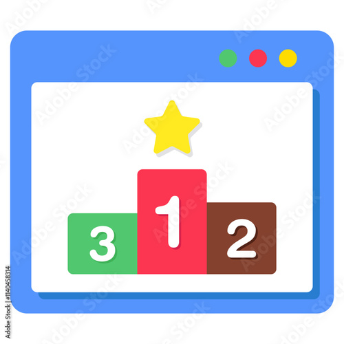 An icon design of ranking website