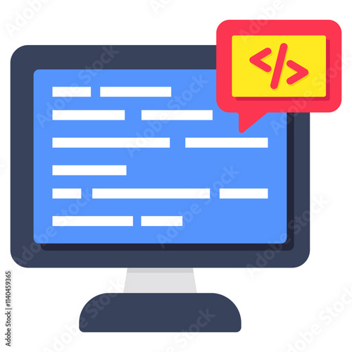 Unique design icon of system coding