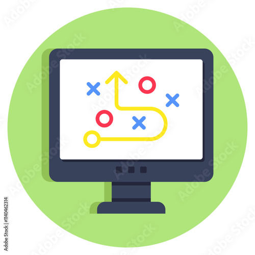 A unique design icon of strategic plan