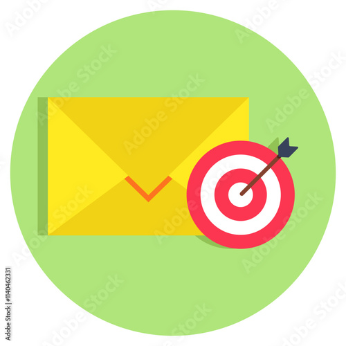 Creative design icon of target mail