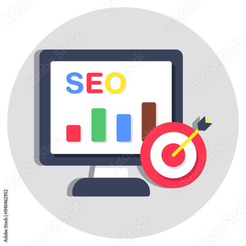 Modern design icon of seo analytics