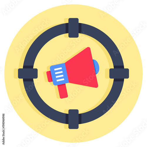 An icon design of target marketing