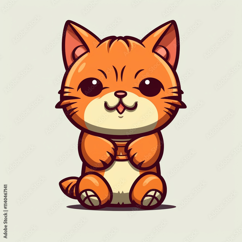 A cartoon cat is smiling and making a thumbs up gesture. The cat appears to be happy and playful A cartoon cat is smiling and making a thumbs up gesture. The cat appears to be happy and playful