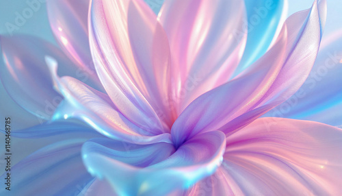 Lotus flower illustration, Abstract blooming flowers