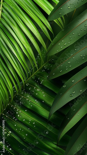 Green Leaves Pattern of Monstera Pinnatipartita (Siam Monstera) Plant, Natural Lush Foliages of Leaf Texture Backgrounds photo