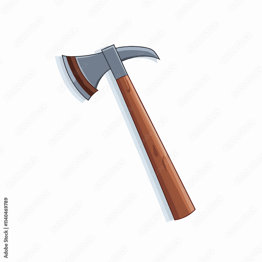 Professional ax tool icon in flat design over white background for occupational settings Professional ax tool icon in flat design over white background for occupational settings