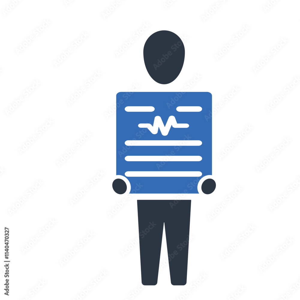 Vector X-ray Ray with Person Icon for Health and Technology Vector X-ray Ray with Person Icon for Health and Technology