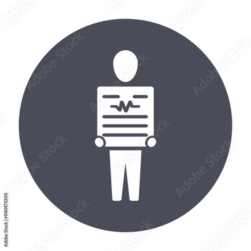 Vector X-ray Ray with Person Icon for Health and Technology