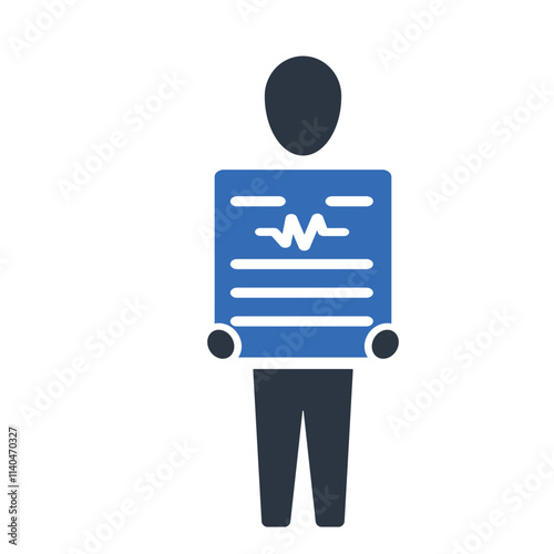 Vector X-ray Ray with Person Icon for Health and Technology