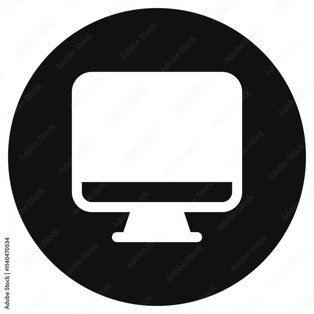 Editable vector blank desktop computer screen icon. Part of a big icon set family. Perfect for web and app interfaces, presentations, infographics, etc