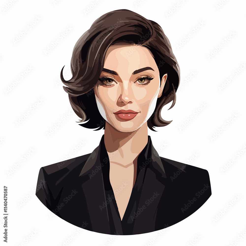 Professional Business Woman Avatar Portrait Icon Vector Image for Business Profiles Professional Business Woman Avatar Portrait Icon Vector Image for Business Profiles