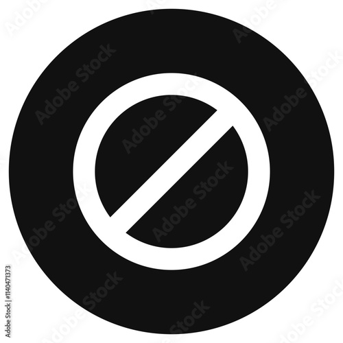 Editable vector stop prohibitions block icon. Part of a big icon set family. Perfect for web and app interfaces, presentations, infographics, etc