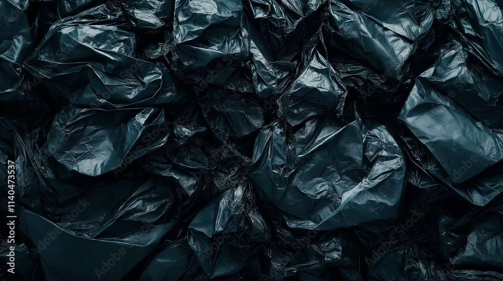 A Pile Of Black Garbage Bags Stacked Neatly On A Pavement In An Urban Setting, Surrounded By Trash And Litter, Creating A Picture Of Waste Accumulation And Environmental Concerns A Pile Of Black Garbage Bags Stacked Neatly On A Pavement In An Urban Setting, Surrounded By Trash And Litter, Creating A Picture Of Waste Accumulation And Environmental Concerns