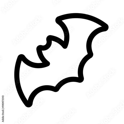 bat icon with line style, perfect for user interface projects