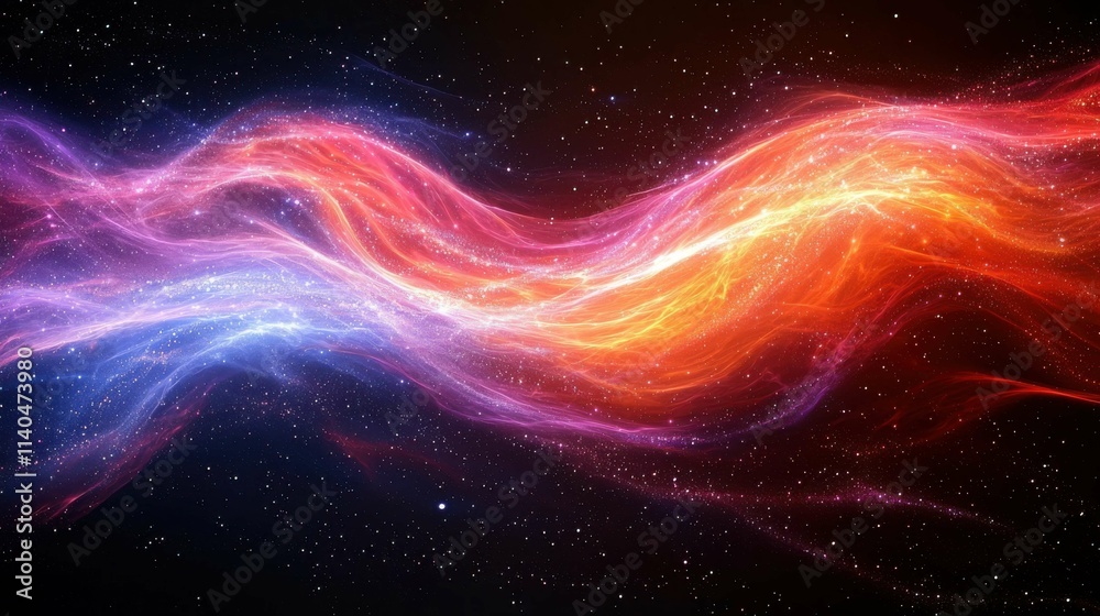 A mesmerizing abstract image featuring vibrant swirls of purple, orange, and blue hues, resembling cosmic waves in a starry background. A mesmerizing abstract image featuring vibrant swirls of purple, orange, and blue hues, resembling cosmic waves in a starry background.