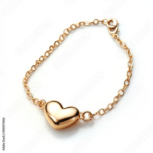 Wallpaper Mural Gold chain bracelet with heart. Torontodigital.ca