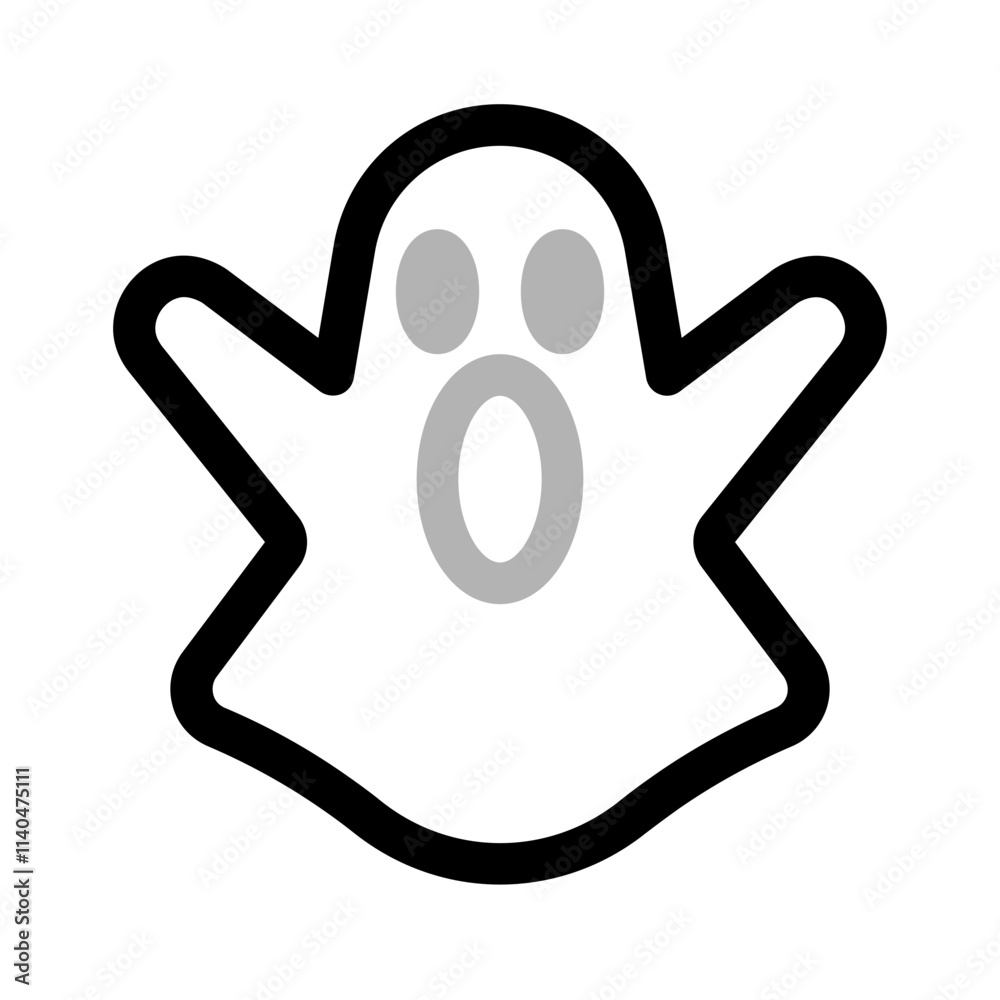 ghost icon with duoline style, perfect for user interface projects ghost icon with duoline style, perfect for user interface projects