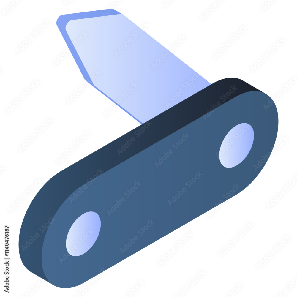 Trendy vector design of pocket knife Trendy vector design of pocket knife
