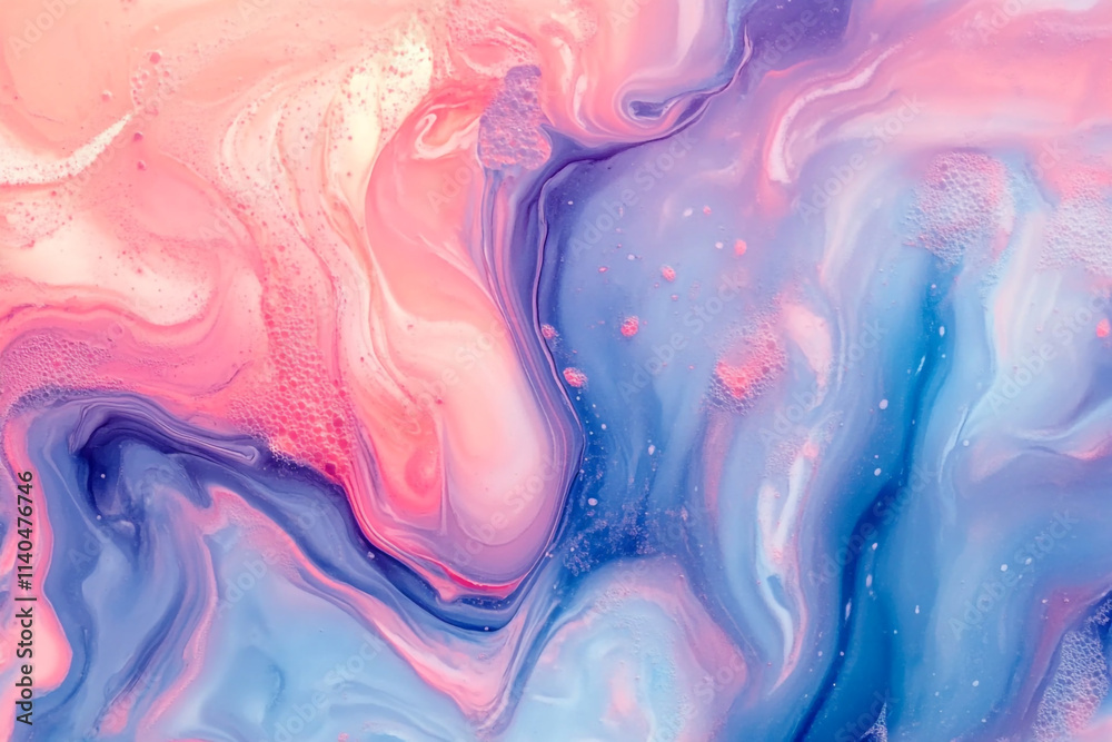 Fototapeta premium Abstract swirling patterns in pastel colors create a mesmerizing visual effect