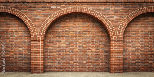 Sturdy brick wall with elegant arch