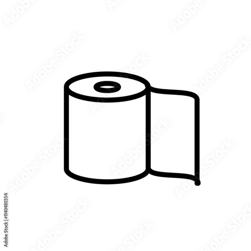 Toilet paper roll vector illustration. vector illustration of a toilet paper roll