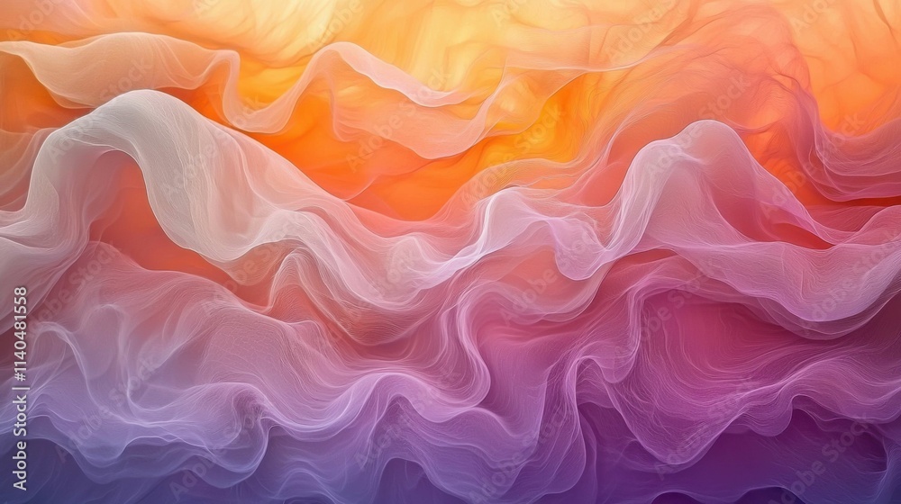 A stunning interplay of soft, flowing waves in warm colors, showcasing a blend of orange and purple tones that create a vibrant and colorful fluid art piece. A stunning interplay of soft, flowing waves in warm colors, showcasing a blend of orange and purple tones that create a vibrant and colorful fluid art piece.