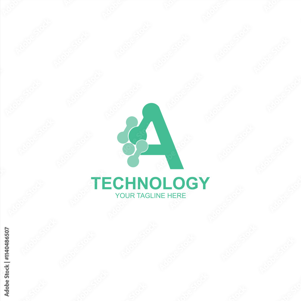 technology logo a initial icon with creative vector illustration technology logo a initial icon with creative vector illustration
