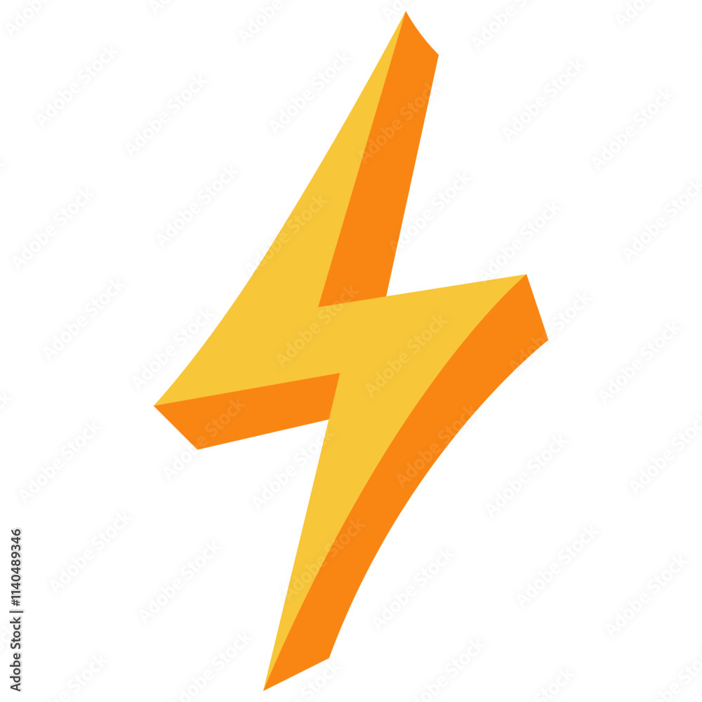 thunderbolt or lightning represents electric energy or fast flat icon thunderbolt or lightning represents electric energy or fast flat icon
