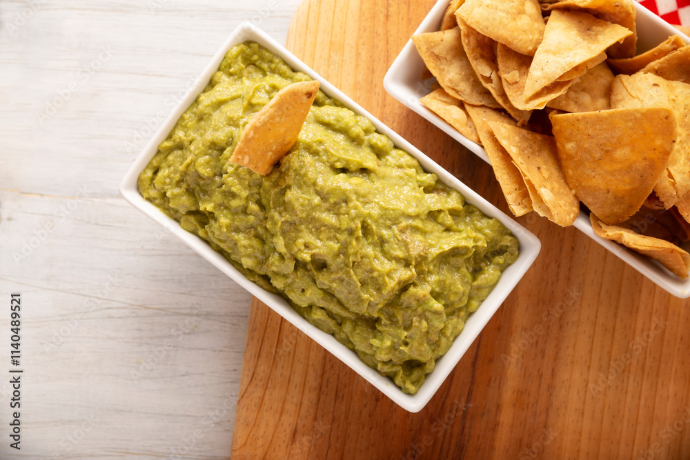 Guacamole. Avocado dip sauce, one of its many ways of consuming it is spread on tortilla chips also called Nachos. Mexican easy homemade sauce recipe very popular. Guacamole. Avocado dip sauce, one of its many ways of consuming it is spread on tortilla chips also called Nachos. Mexican easy homemade sauce recipe very popular.