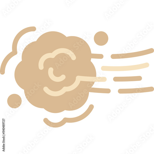 disappear or vanish comic effect and represent speed flat icon