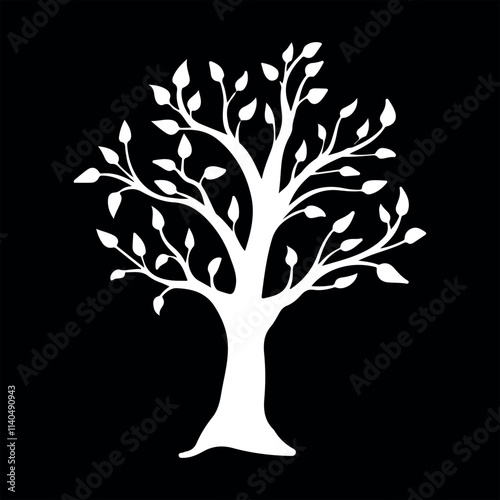Ecology family tree logo art vector illustrator  Calligraphy t shirt design, card, flyer, Hand drawn lettering phrase, svg Files for Cutting Cricut and Silhouette, EPS 10