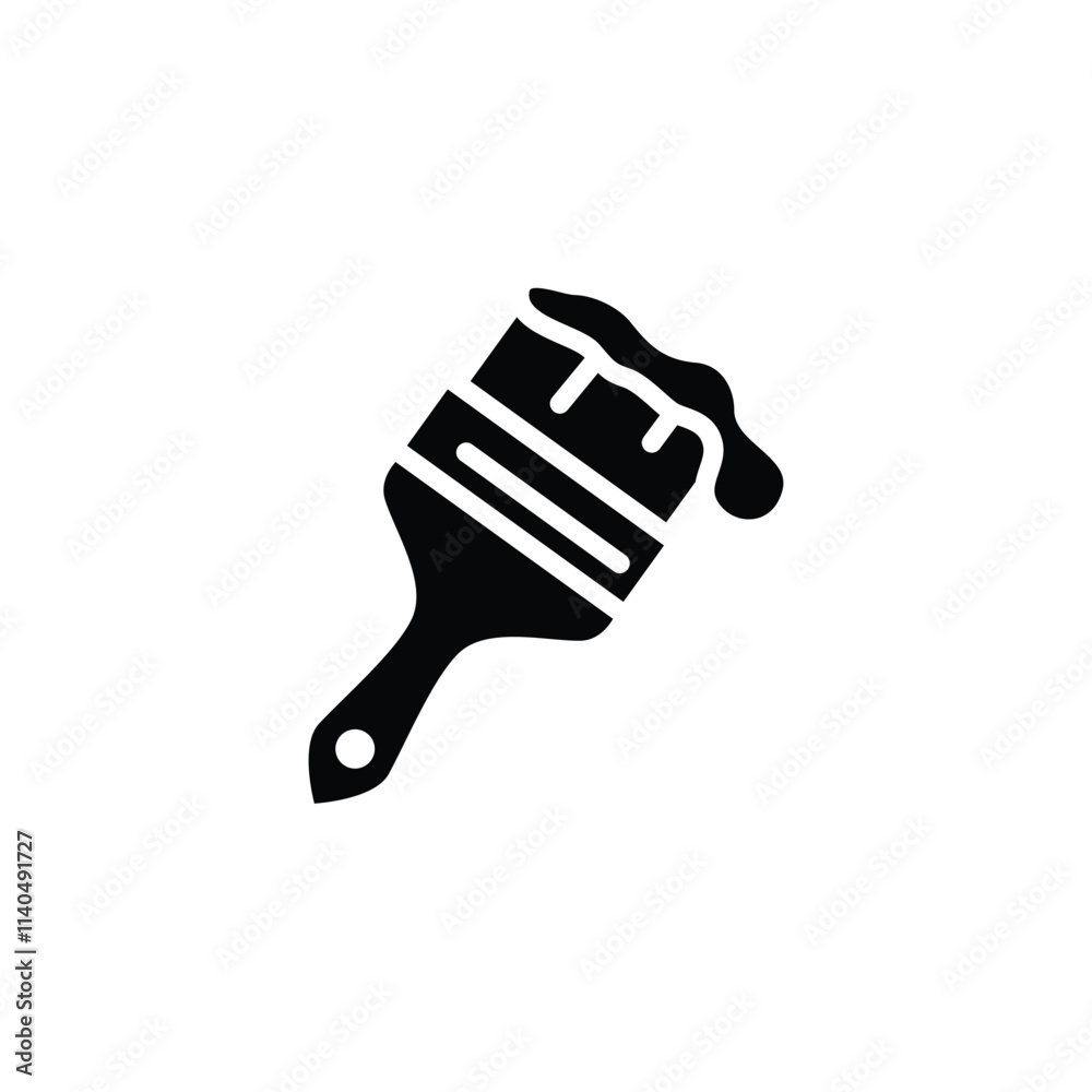 Obraz premium Paint brush solid icon vector design good for web or mobile app