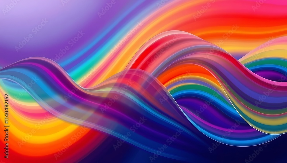 Abstract Colorful Waves Flowing Design Abstract Colorful Waves Flowing Design