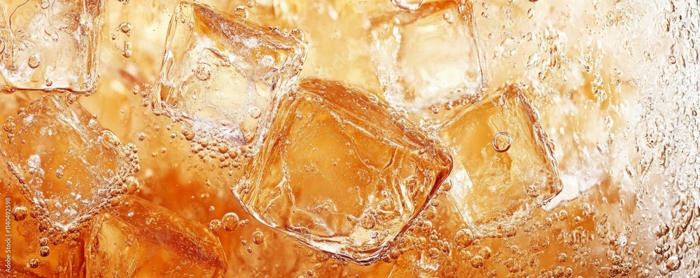 Glass with water - ice cubes - closeup - close-up - close up