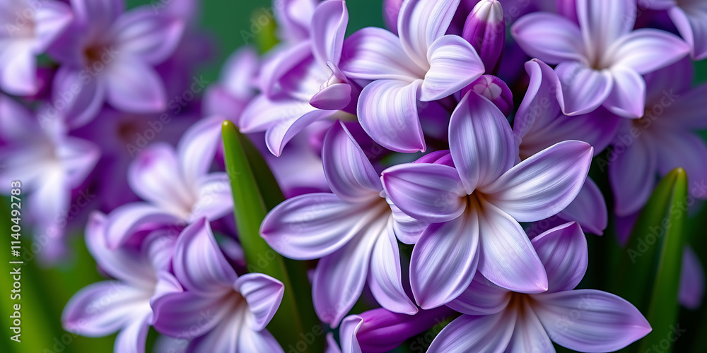 Hyacinth Joy - A close-up of hyacinth flowers blooming with intense color and sweet fragrance. backdrop background digital art crisp oilpinting minimalist sharp details funny background copyspace