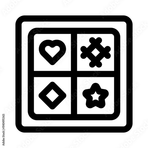 patchwork quilt line icon